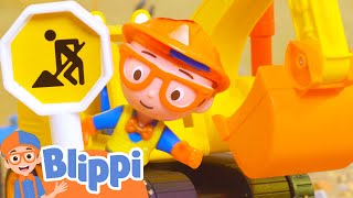 BLIPPI TOY MUSIC VIDEO  Blippi Excavator Song  Vehicle Songs for Kids [upl. by Petrine]