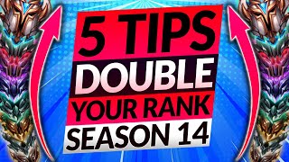 ONLY 5 TIPS YOU NEED to FARM RANKED MMR in Season 14  League of Legends Guide 2024 [upl. by Nemra219]