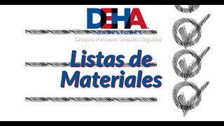 Listas de Materiales [upl. by Ohara]