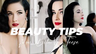 Dita Von Teese  HER BEAUTY TIPS  High Value Woman [upl. by Drahser]