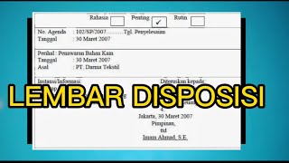 LEMBAR DISPOSISI [upl. by Hairakcaz]