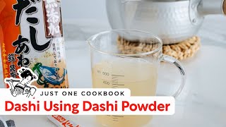 How to Make Dashi Using Dashi Powder だし粉末の使い方 レシピ [upl. by Esnahc]