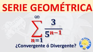 ∑ 👩‍🏫 SERIE GEOMÉTRICA  Cómo saber si esta serie es CONVERGENTE ó DIVERGENTE  Juliana la Profe [upl. by Keyek507]