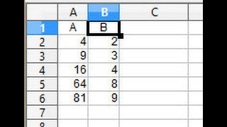 Jak wyliczyć pierwiastek w arkuszu kalkulacyjnym OpenOffice calc [upl. by Norling]