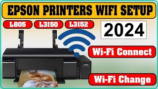 How to setup wifi in Epson L805 photo printer  Epson L805 [upl. by Iniffit]