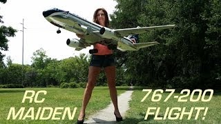 RC Boeing 767200 Delta RC Airliner Maiden [upl. by Suoicul]