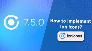 Ionic 750 released Standalone  How to use Ionicons in Ionic standalone project [upl. by Lawton150]