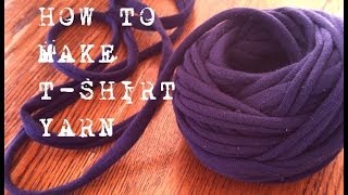 How To Make Tshirt Yarn  a Continous Strand [upl. by Onivla]