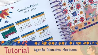 Paso a Paso Agenda Directiva Escolar 2024  2025 temática Mexicana [upl. by Kerad294]