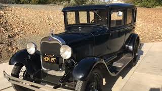 Original unrestored 1929 Ford Model A first start and drive in a year [upl. by Caesaria]