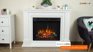 Kominek elektryczny Warmtec LUENA z wkładem Dimplex 28quot XHD z efektem Optiflame® LED NOWOŚĆ [upl. by Arfihs]