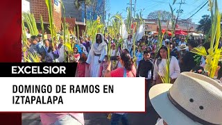 Inicia con miles de fieles la procesión de Domingo de Ramos en Iztapalapa [upl. by Nay648]