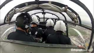 Pilots eye view from Lancaster bomber on Diamond Jubilee flypast [upl. by Bhayani]