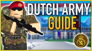 Guide to the Roblox Dutch Army  Ranks Brigades Academy [upl. by Boar]