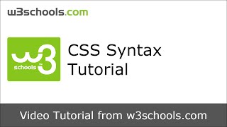 W3Schools CSS Syntax Tutorial [upl. by Heimer537]