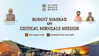 WATCH LIVE Budget Seminar on National Critical Minerals Mission [upl. by Annaiv]