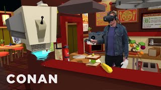 Conan Visits YouTubes VR Lab  CONAN on TBS [upl. by Lu290]