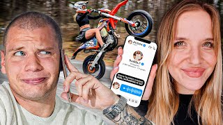 NAPISAŁAM DO 100 INFLUENCERÓW ŻE NAUCZĘ ICH JEŹDZIĆ NA MOTOCYKLU [upl. by Ylak341]