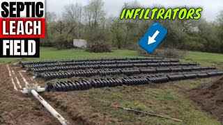 Installing New Septic Infiltrator raised bed leach field on Homestead [upl. by Noyek496]