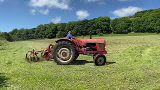 CLASSIC TRACTORS HAY MAKING pT2  Nuffield  Leyland  David Brown Dale Farm Peak District [upl. by Nahguav157]