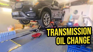 Transmission Oil Change BMW X3 F25 28iX  ZF 8HP45Z [upl. by Yllop]