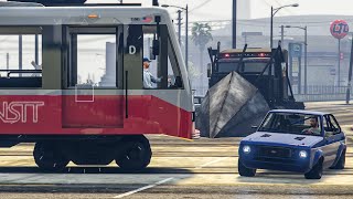 GTA V Retinue MK2 chased by a plow truck with an epic ending [upl. by Ettereve112]