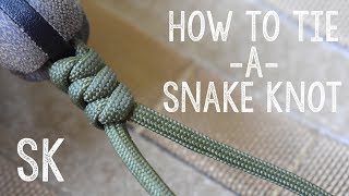 How to Tie a Paracord Snake Knot [upl. by Shetrit]