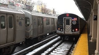 BMT Sea Beach Line Manhattan and Coney Island bound R160 N LclExp Trains  18th Avenue [upl. by Judy]