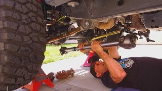 Jeep Wrangler JKU Driveshaft Upgrade HOW TO DIY  Tom Woods and Hells Revenge Highlight [upl. by Yelknirb]