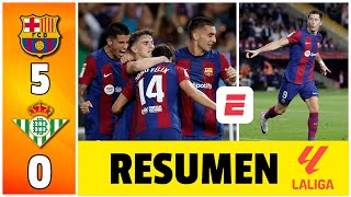 El BARCELONA fue una máquina indetenible ante un disminuido REAL BETIS y lo goleó por 50  La Liga [upl. by Orihakat]