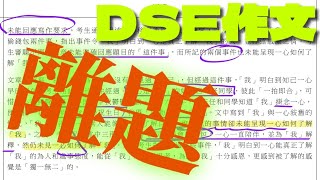 離題冇咁易！分析偏題與離題。 DSE 文憑試 港大中文碩士 奪星學生來自50多所中學 [upl. by Arri]