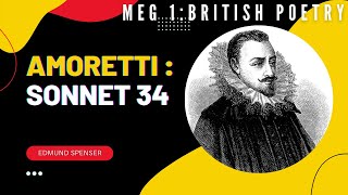 SONNET 34  AMORETTI  EDMUND SPENSER MEG 1 BRITISH POETRY  FREE NOTES AND ASSIGNMENTS ignou meg [upl. by Trumann]