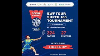 🔴 LIVE  COURT 1  ODISHA MASTERS 2023  BWF Tour Super 100 Tournament  JNIS Cuttack [upl. by Vashtee472]