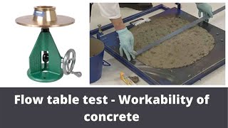 Flow Table Test Fresh Concrete [upl. by Ennayhc]