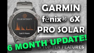 Garmin fēnix 6X Pro Solar Titanium  SIX MONTH UPDATE [upl. by Griffin679]