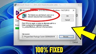 MS Visual C The feature you are trying to use is on network resource that is unavailable  Fixed ✅ [upl. by Izy]