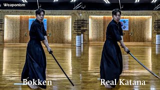 Katana vs Bokken Which is Faster [upl. by Morel]