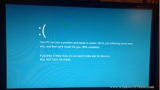 How to Fix Windows BSOD Error IRQLNOTLESSOREQUAL 0x0000000A [upl. by Kempe641]