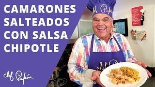 Camarones salteados con salsa chipotle  Chef Pepin [upl. by Nylatsyrc]