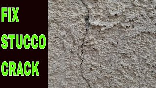 FIXING STUCCO CRACKS how I caulk stucco cracks to not show [upl. by Aserej]