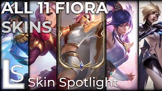 All Fiora Skins 2021  Skin Spotlight  League of Legends [upl. by Ettesyl285]