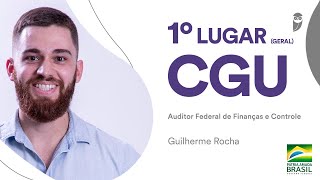 Batepapo com 1º lugar GERAL para Auditor na CGU Guilherme Rocha Confira [upl. by Akayas]