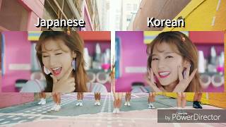 TWICE  quotLIKEYquot Korean amp Japanese comparison [upl. by Yrogerg458]