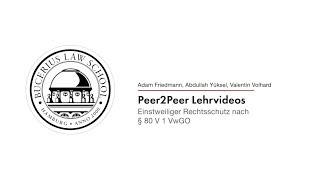 Einstweiliger Rechtsschutz § 80 V VwGO  Verwaltungsprozessrecht [upl. by Alfonso]