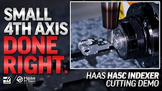 Haas HA5C 4thAxis Demo  Haas Automation Inc [upl. by Nimoynib398]