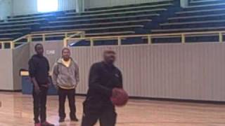 Former Globetrotter Melvin Adams plays PIGS with a student [upl. by Michail120]