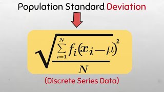 Statistical Formula Series Population Standard Deviation for discrete series data sigma [upl. by Anstus]