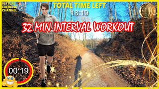 Fun 32 Min Interval Workout With Music For Treadmill  Elliptical  Bike  Rowing Machine [upl. by Eenel346]