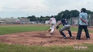 Riley Verderber 2027 1BRHP  Summer 2024 Hitting [upl. by Ahsikad517]