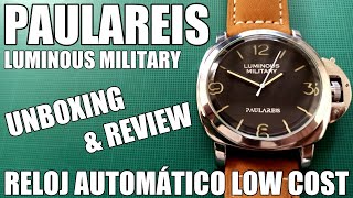 Paulareis Luminous Military⌚ Un automático bonito y barato ¿Es bueno UNBOXING amp REVIEW en Español [upl. by Wilen]